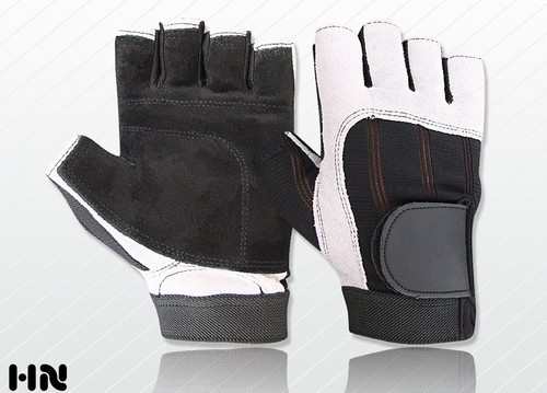 Weight lifting padded leather - weight,