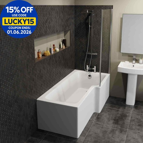 Modern shaped shower - modern,