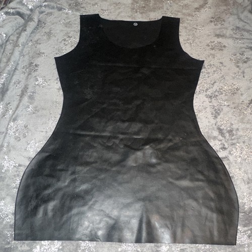 Black latex mini dress - mini,