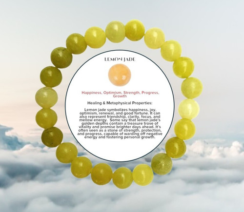 Lemon jade 8mm natural - jade,