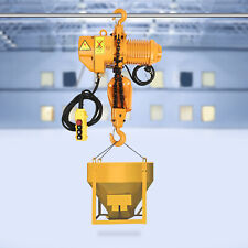 110V 1.6KW 2204LBS 1Ton Electric Chain Hoist Single Phase Hoist Crane 10FT Chain