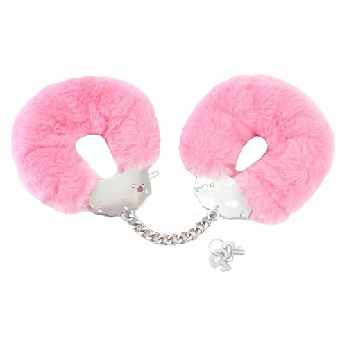 Handcuffs fluffy with keys - with,