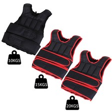 Weight Vest Adjustable Exerice Workout w/ 36 Weights Padding Fitness Black