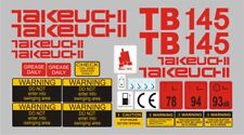 Takeuchi TB 145 or Mini Digger Decal Set 