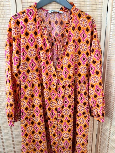 Vgc orange pink zara ikat - &,