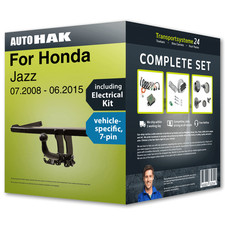 Towbar detachable for HONDA Jazz 07.2008-06.2015 + 7pin specific electrical-kit