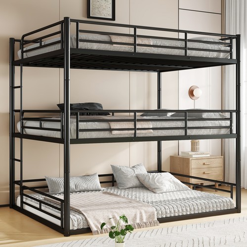 Queen triple bunk bed - bunk, metal