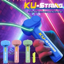 1/2X Glow in The Dark Loop Lasso Rope Launcher Propeller String Shooter Kid Gift