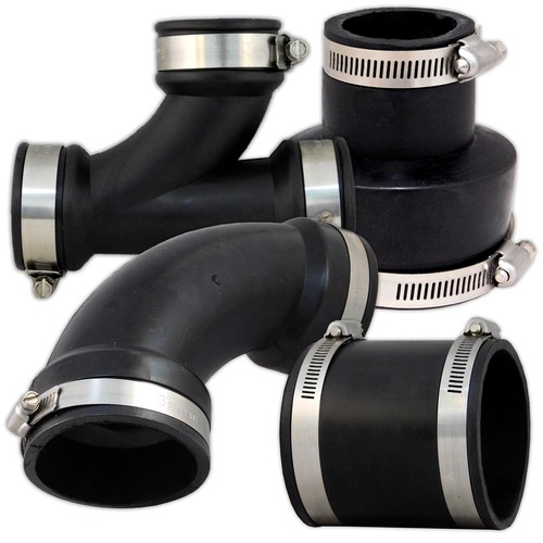 Rubber pipe connector black - connector,