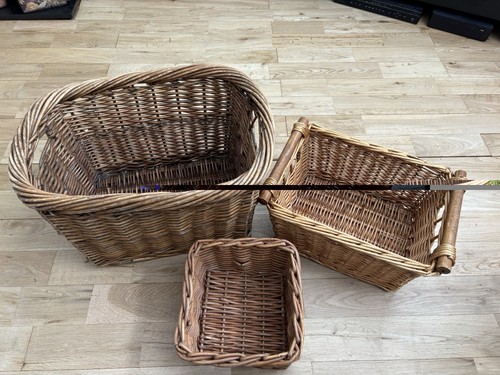 Trio wicker woven baskets - trio,