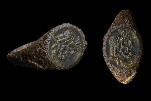 Roman iron ring with - ring,