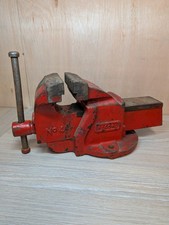 Vintage Record No 4 Bench Vice Vise Heavy Duty Rare Red Used Working