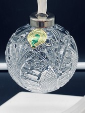 2003 Waterford Crystal Seahorse Pattern 3" Round Ornament Signed Walter Walsh