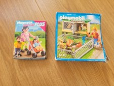 Playmobil 4782 mum & children walking to park, 6140 Country rabbits hutch