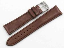 Brown Genuine Leather Strap Band 20/16mm Steel Buckle Watch Spare Parts Unisex