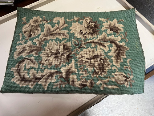 Antique wool tapestry green - wool,