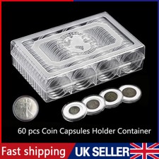 60Pcs 40mm Clear Storage Box