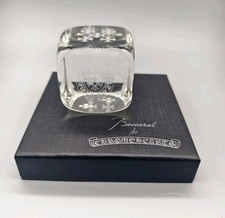 Chrome Hearts Baccarat Crystal Glass Dice Paperweight Rare Art Sculpture 