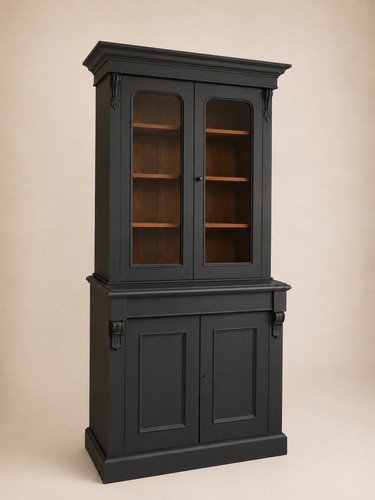Vintage blue glazed cabinet - blue,