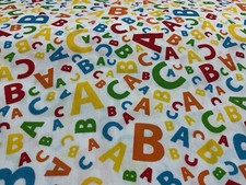 Alphabet Letter Polycotton Fabric