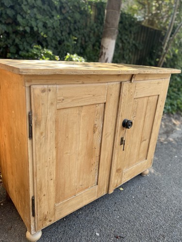 Antique pine sideboard with - antique, 3