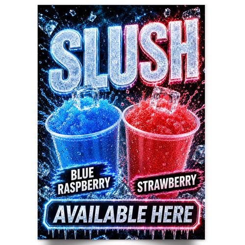 Slush drinks sold - slush, here