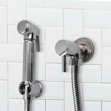 Chrome Muslim Shataff Bidet Douche Hand Shower Toilet Spray Chrome Kit