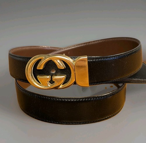 Vtg authentic gucci reversible - gucci,