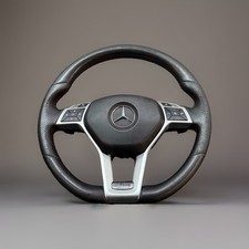 MERCEDES E CLASS W212 LEATHER STEERING WHEEL WITH BAG AMG LINE 2015