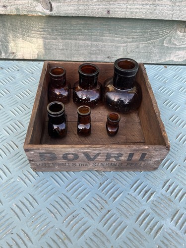 Antique bovril bottles - bottles, &
