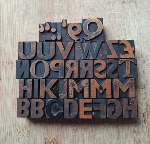 Vintage wooden letterpress - vintage,