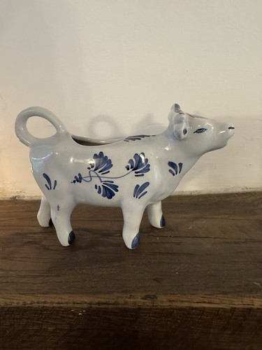 Vintage delft blue cow - vintage, creamer