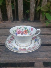Vtg Mismatched Copeland Grosvenor Royal Grafton Floral Tea Cup & Saucer England