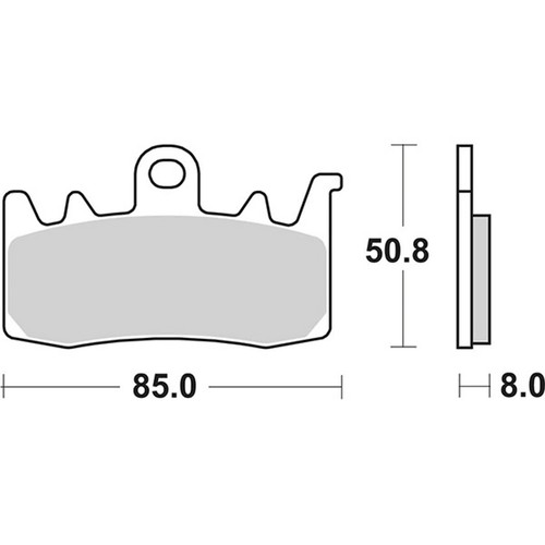 Front brake pad - front,