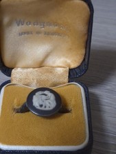 Antique/ Vintage Wedgwood Cameo Sterling Silver Ring Hallmarked Size M VGC Box