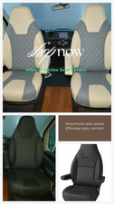 To fit Fiat Ducato Motorhome leatherette seat covers 2 fronts
