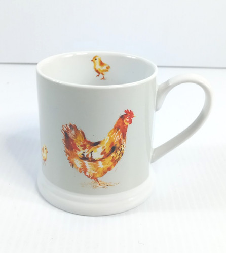 Chicken hen chicks ceramic - chicken,