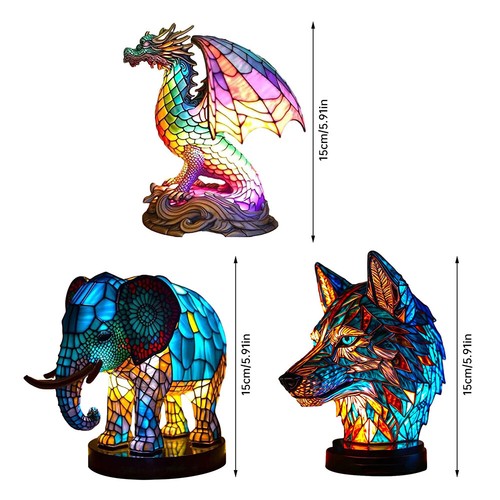 Stained glass animal - animal, night
