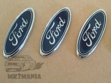 NEW OVAL FORD ESCORT MK2 BADGE CORTINA FIESTA TRANSIT CAPRI 115MM X 45MM RS BLUE