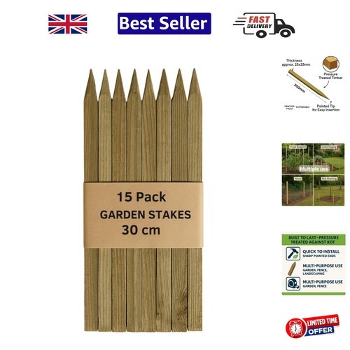 Pack inch wooden stakes - 15,