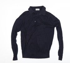 John Smedley Men's Blue Cotton