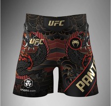 UFC Venum Fight Night Shorts – Custom Black Dragon Design - MMA Shorts -All Size