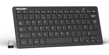 Wireless Keyboard Mini 2.4GHz USB Silent Whisper-Quiet UK Layout Ultra-Thin NEW