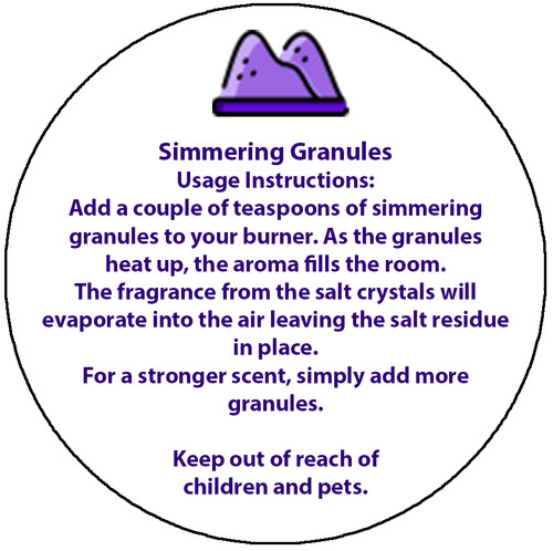 Simmering granules instruction - simmering,