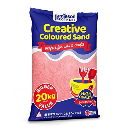 Peach coloured dry play - coloured, sand