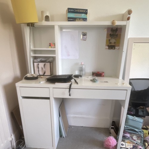 Ikea white computer desk - white,