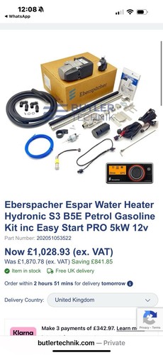 Eberspacher espar water - eberspacher,