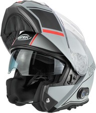 ViPER RS-V191 Blinc Bluetooth Flip-Up Motorcycle Motorbike Helmet - Meteor Grey