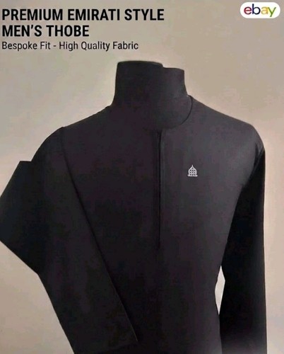 Men premium black thobe - men's,