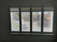 Three White Wooden Shutter